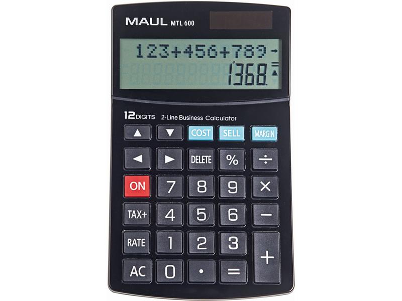 Maul | Tischrechner MTL600 | 12 Stellen, 2 Zeilen, schwarz