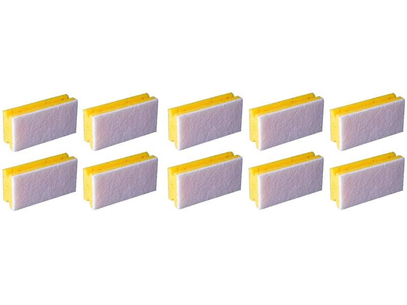 Edi Baur | Padschwamm Profi gelb 10er Pack | mit weissem Pad