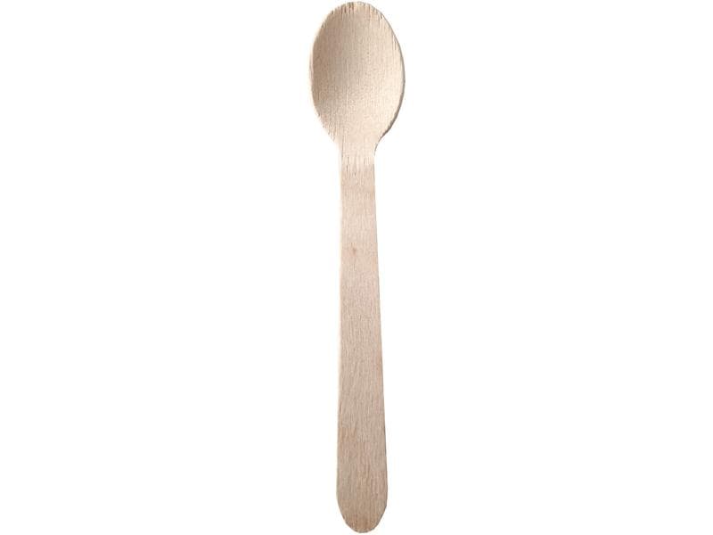 Papstar | Holz-Kaffeelöffel pure 11cm | Inhalt 25 Stück, Birkenholz