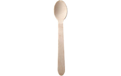 Papstar | Holz-Kaffeelöffel pure 11cm | Inhalt 25 Stück, Birkenholz