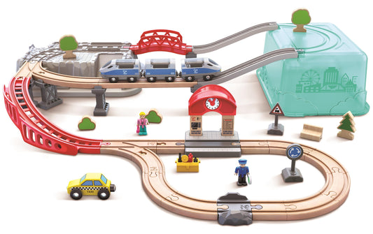 Hape | Stadtbahn-Set in praktischer Box FSC | Alter ab: 3