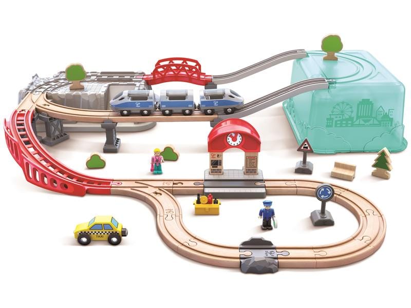 Hape | Stadtbahn-Set in praktischer Box FSC | Alter ab: 3