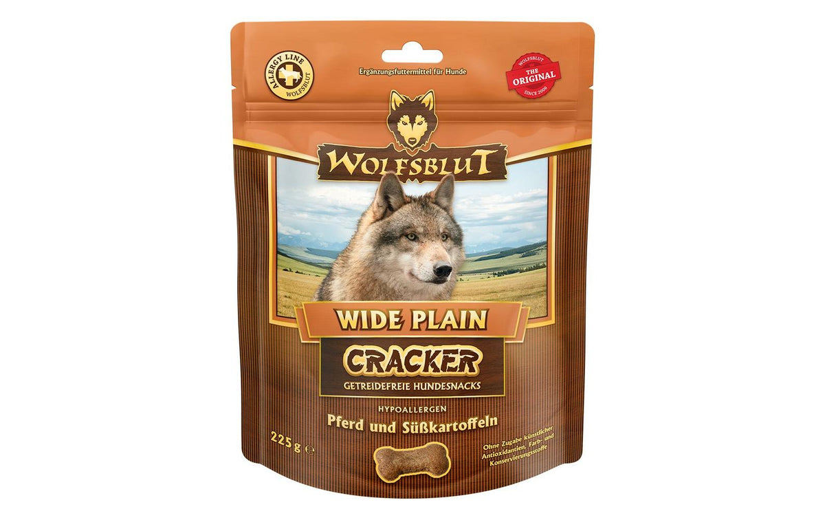Wolfsblut, Snack Cracker Wide Plain, 225 g