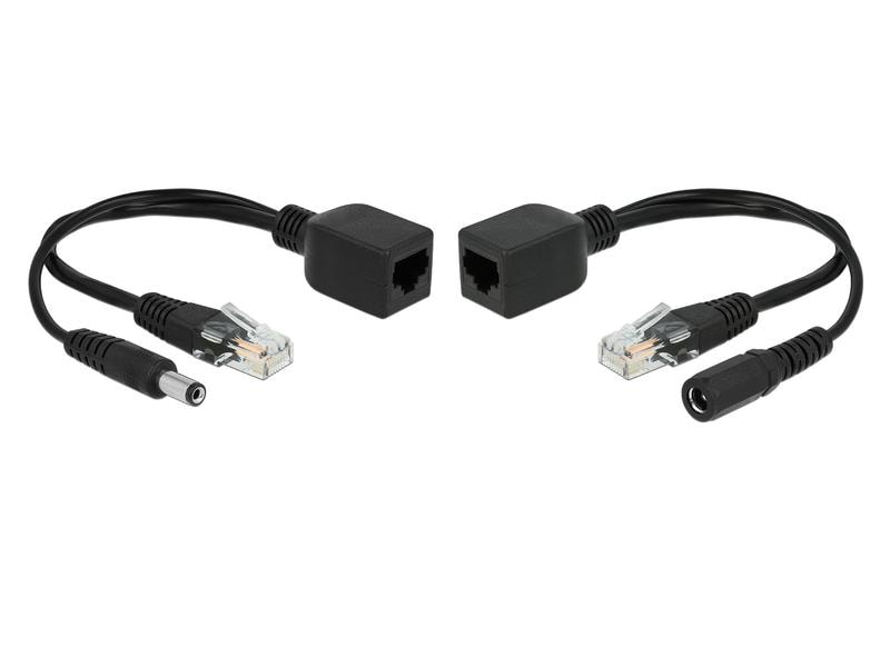 Delock | Passiv PoE Injector/Splitter Set | benötigt Netzteil 9-57Volt mit 5,5mm/2,1mm