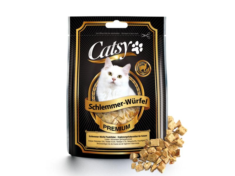 Catsy | Schlemmer-Würfel Pouletleber | 25g
