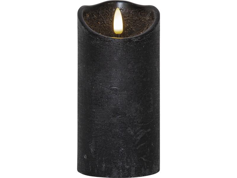 Star Trading | LED-Kerze Flamme Rustic, Ø 7. | 0.03W, IP20, Schwarz