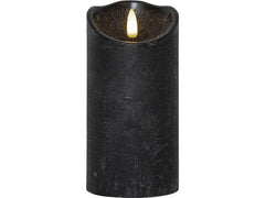 Star Trading | LED-Kerze Flamme Rustic, Ø 7. | 0.03W, IP20, Schwarz