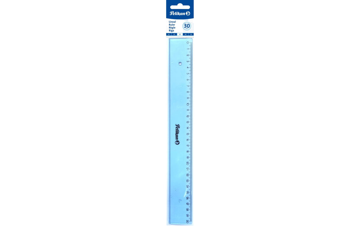 Pelikan Lineal mit Tuschkante blau