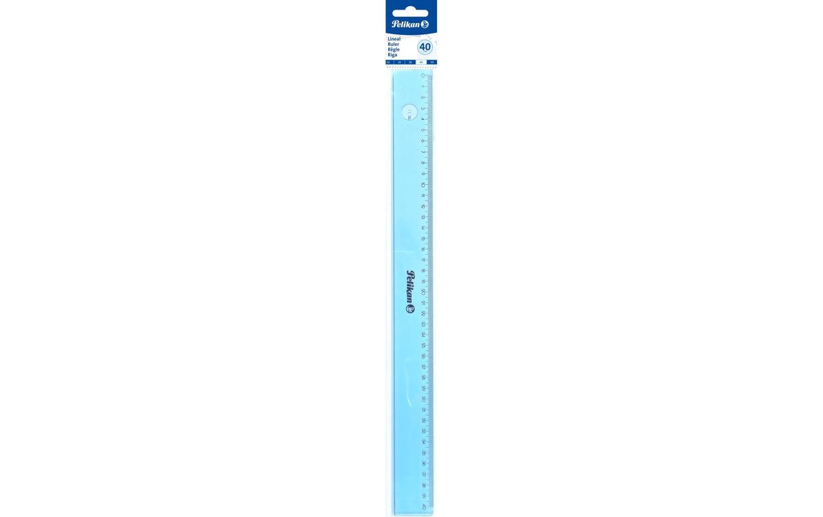 Pelikan Lineal mit Tuschkante blau