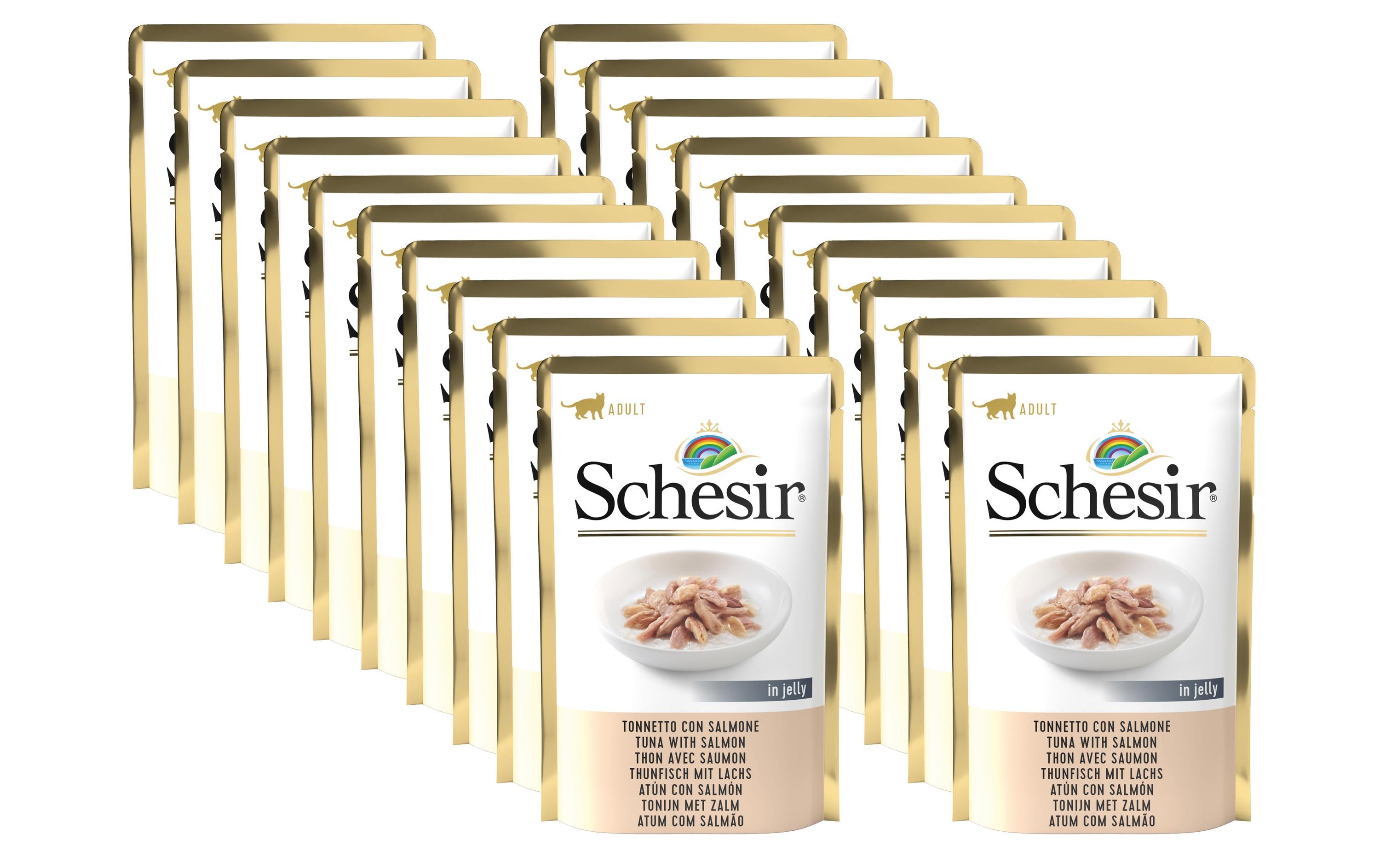 Schesir Cat Thunfisch, Lachs Gelée Kit