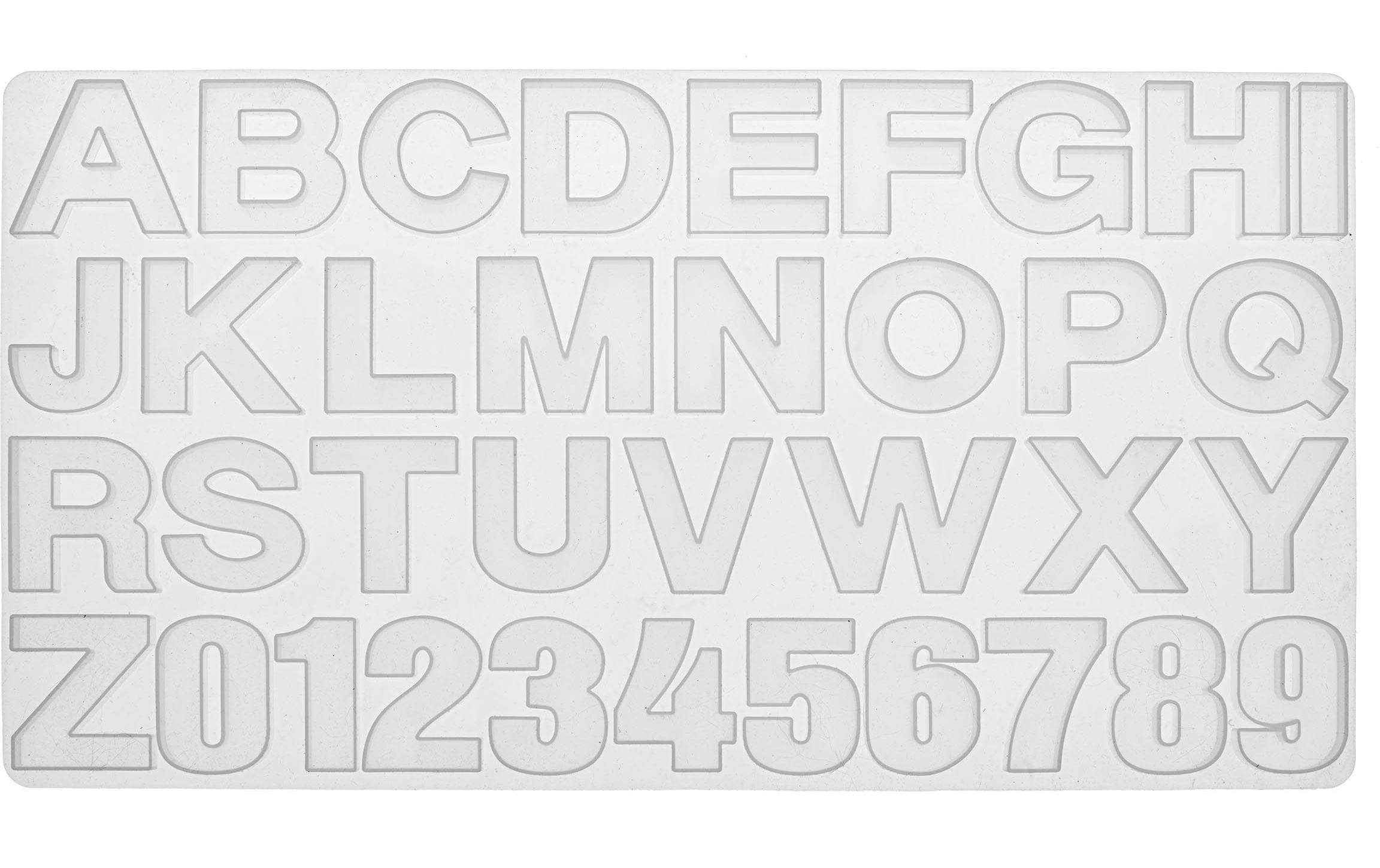 Glorex Silikon-Form Buchstaben+Zahlen
