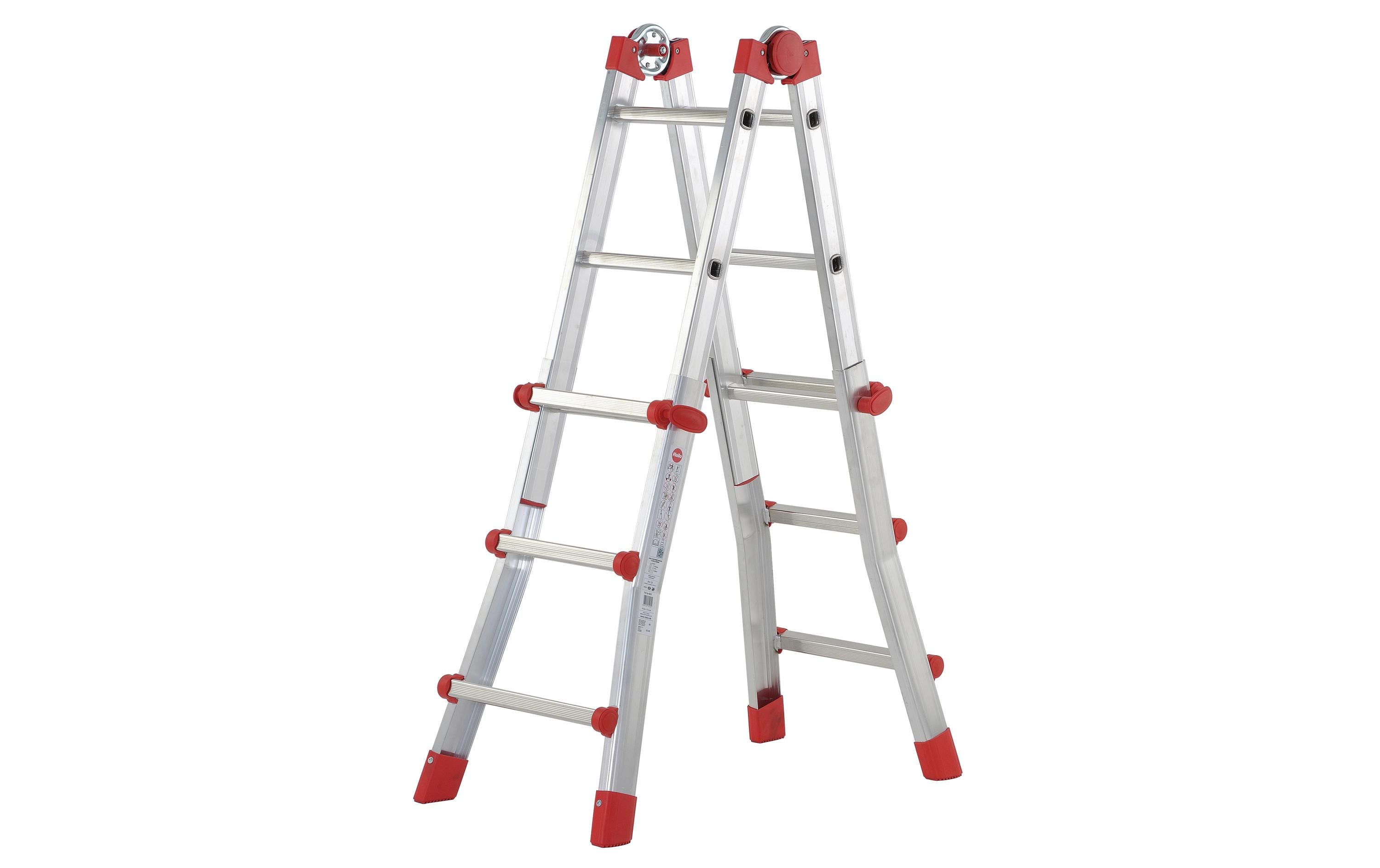 Hailo, Teleskopleiter 4 x 3 Sprossen