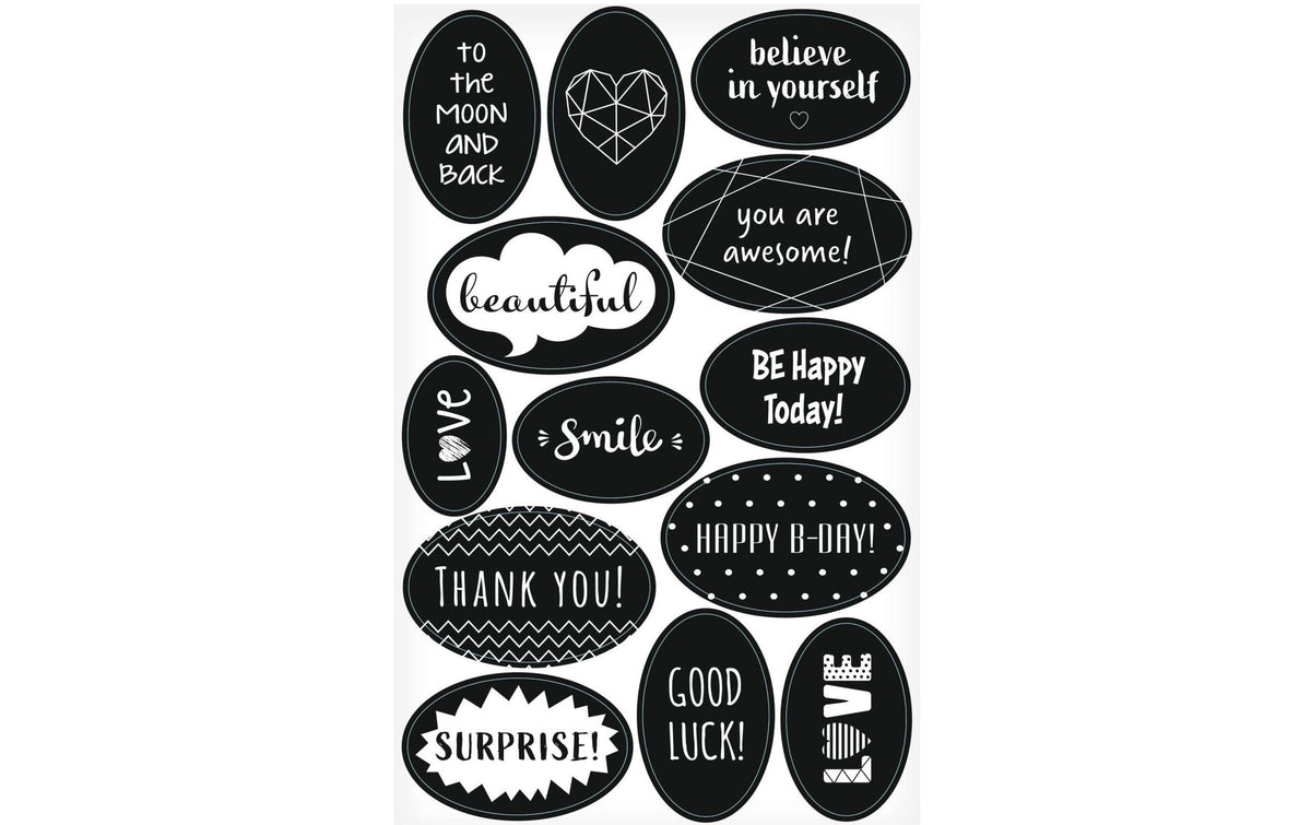 Herlitz Sticker Sprüche Just Black