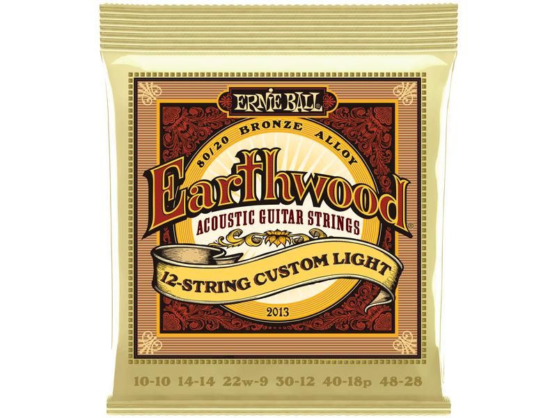 Ernie Ball | 2013 Earthwood Bronze | Akustik Saitensatz,12-S.,Custom Light 10-48