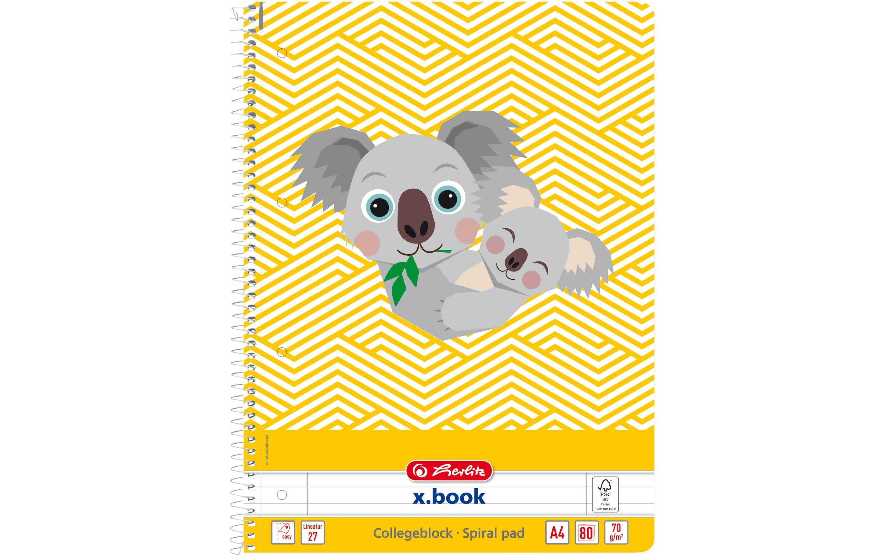 Herlitz Spiralheft A4 Cute Koala