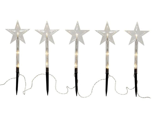 Star Trading | Outdoor Dekoration Wandy | 12 cm x 25 cm x 140 cm, 5 LEDs, Outdoor