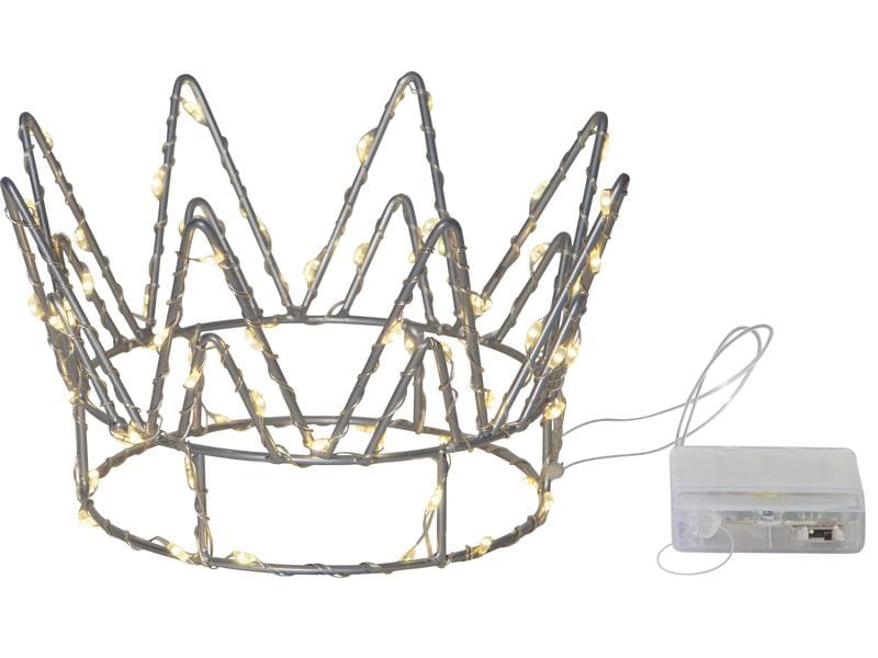 Star Trading | Tischdekoration Crown | inkl. LED WW, exkl. Batterie 3x AA, IP20