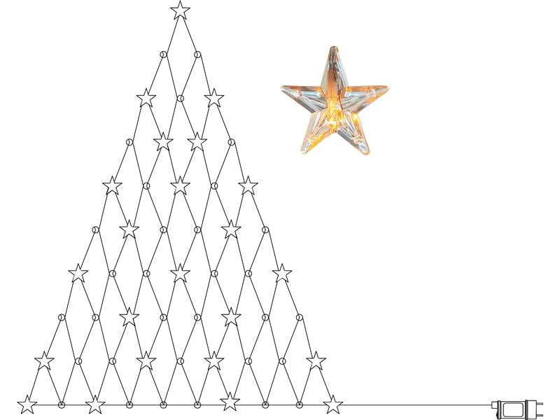 Star Trading | Netzlichterkette Star Curtain | 120 cm x 90 cm, 55 LEDs, Indoor
