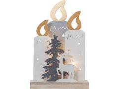 Star Trading | Kerzenständer Fauna | 6 cm x 34 cm x 22 cm, 10 LEDs, Indoor