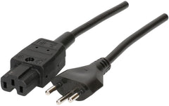 Max Hauri | TD-Apparatekabel H05VV-F3G1.0 | 5m, T12/C15A, schwarz