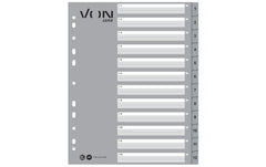VON Register Zahlen 1-12,A4 Überbreite, PP