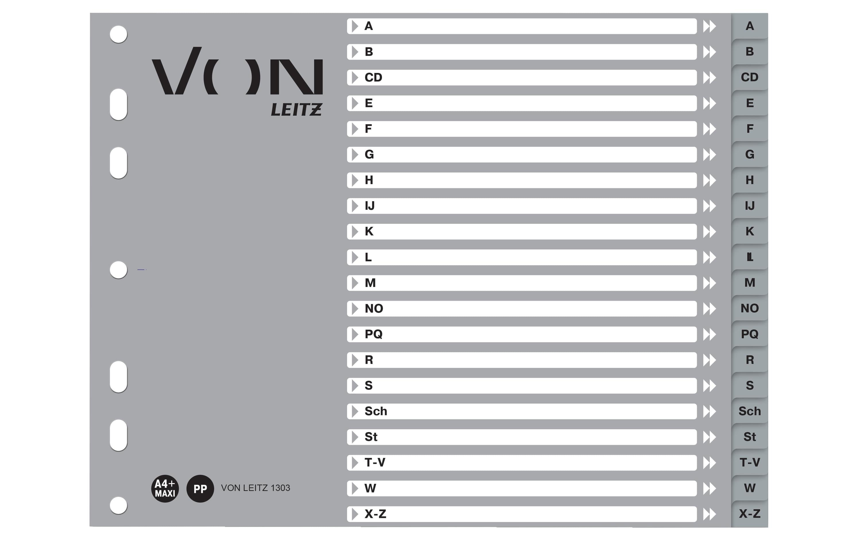 VON Register A-Z, A4
