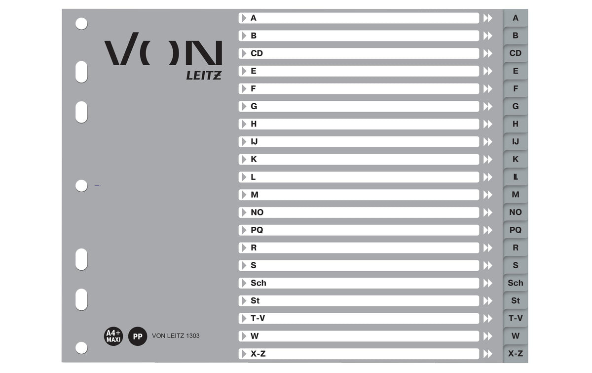 VON Register A-Z, A4