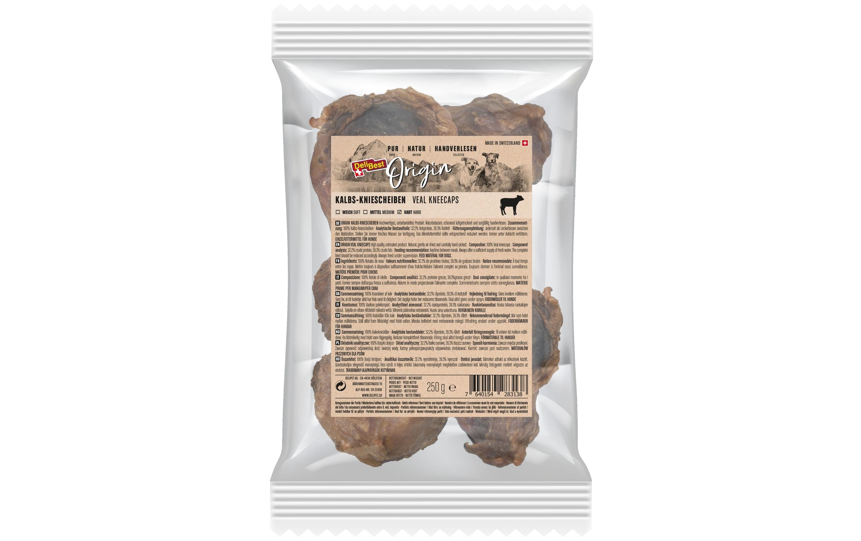 DeliBest Origin Kalbs-Kniescheiben 250g