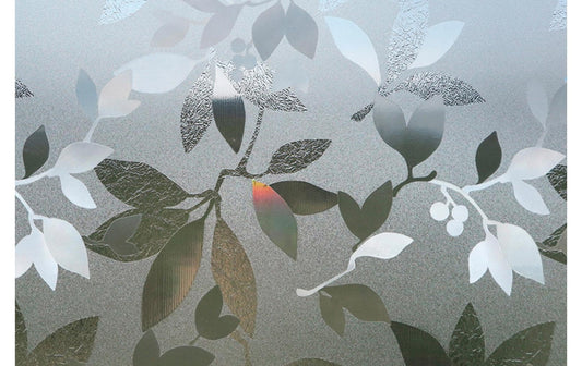 Hubatka | Fensterfolie BLÄTTER 46 x 150 cm | Statisch haftend, absorbiert 99%UV-Strahlen