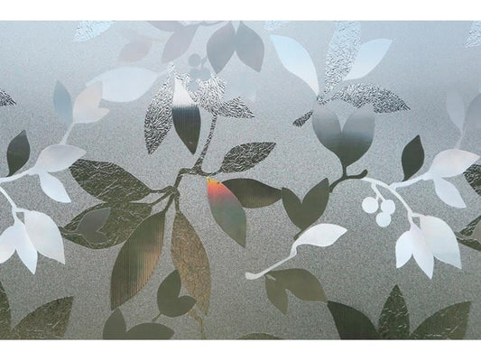 Hubatka | Fensterfolie BLÄTTER 46 x 150 cm | Statisch haftend, absorbiert 99%UV-Strahlen