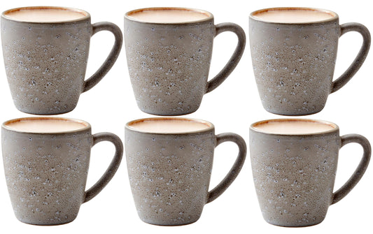 Bitz, Kaffeetasse 190 ml, 6 Stück, Grau/Crè