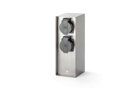 Schönenberger | IP55 Energiesäule 4xT13 | L:130mm B:85mm H:230mm nickel, rostfrei