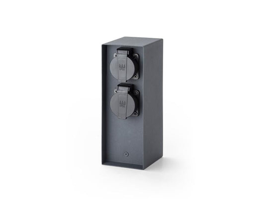 Schönenberger | IP55 Energiesäule 4xT13 | L:130mm B:85mm H:230mm sz-matt, rostfrei