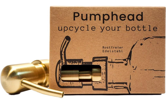 Pumphead | Seifenpumpe für Glasgetränkeflasc | Individuell anpassbar, Rostfreier Edelstahl