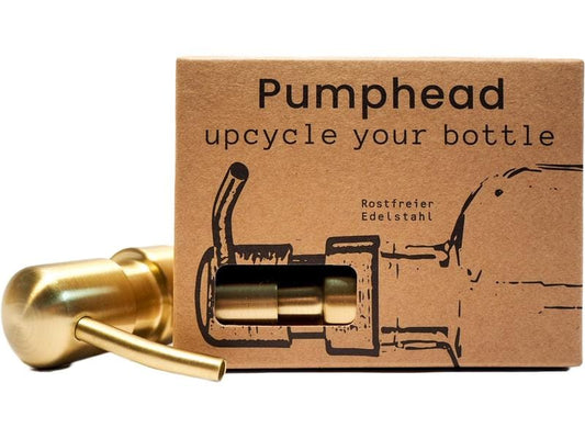 Pumphead | Seifenpumpe für Glasgetränkeflasc | Individuell anpassbar, Rostfreier Edelstahl