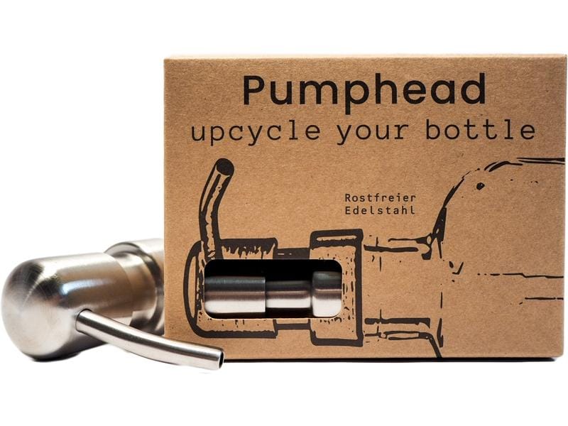 Pumphead | Seifenpumpe für Glasgetränkeflasc | Individuell anpassbar, Rostfreier Edelstahl