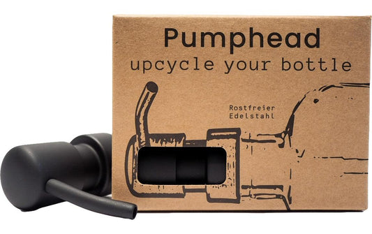 Pumphead | Seifenpumpe für Glasgetränkeflasc | Individuell anpassbar, Rostfreier Edelstahl
