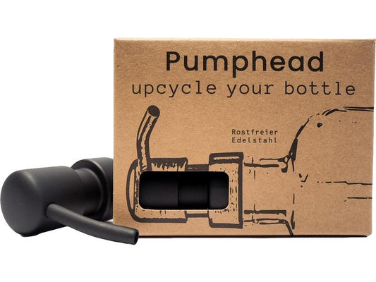 Pumphead | Seifenpumpe für Glasgetränkeflasc | Individuell anpassbar, Rostfreier Edelstahl