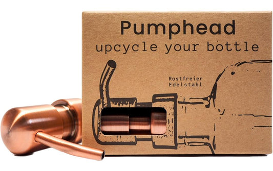 Pumphead | Seifenpumpe für Glasgetränkeflasc | Individuell anpassbar, Rostfreier Edelstahl
