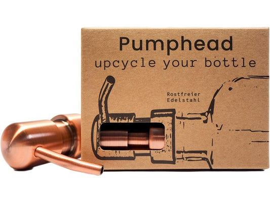 Pumphead | Seifenpumpe für Glasgetränkeflasc | Individuell anpassbar, Rostfreier Edelstahl