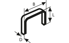 Bosch Professional | Feindrahtklammer Typ 53 | 11,4 x 0,74 x 10 mm