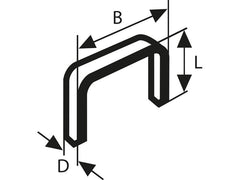Bosch Professional | Feindrahtklammer Typ 53 | 11,4 x 0,74 x 10 mm