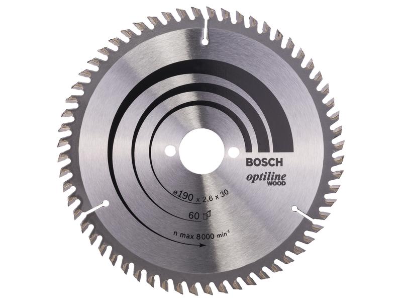 Bosch Professional | Kreissägeblatt | Optiline Wood, 190x30x2,6mm, 60