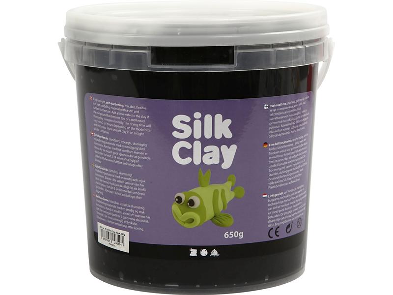 Creativ Company | Silk Clay Grosspackung | 650 g, schwarz