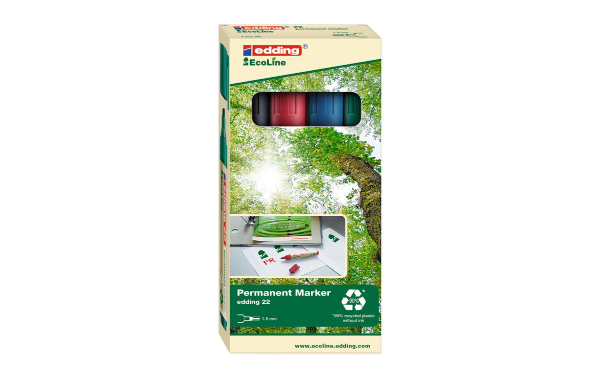 Edding Permanent-Marker 22 EcoLine, 4 Stk