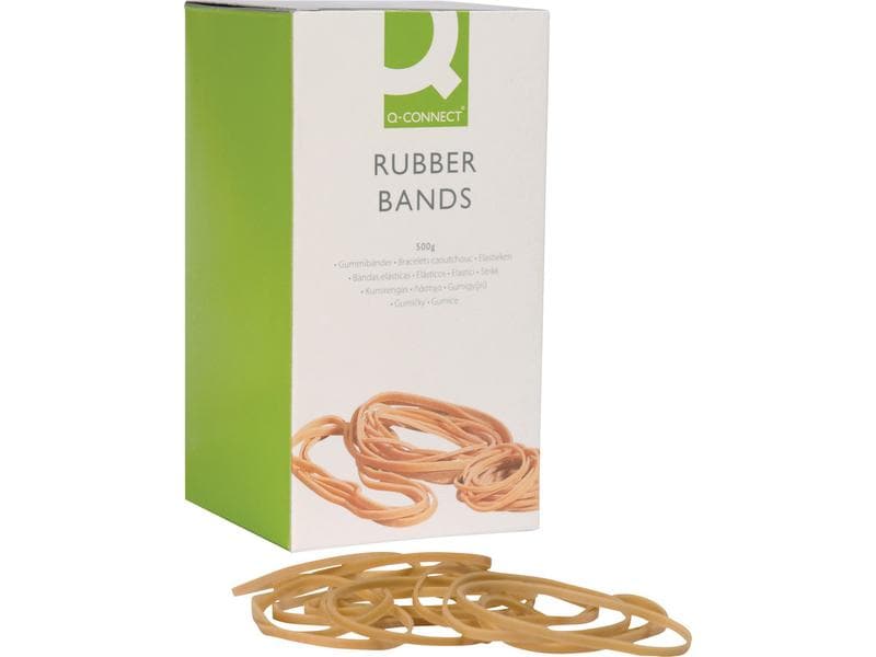 CONNECT | Q-Connect Gummibänder, 75 Stk | Nr. 88, 12 x 140mm, 500 g (75 Stück)
