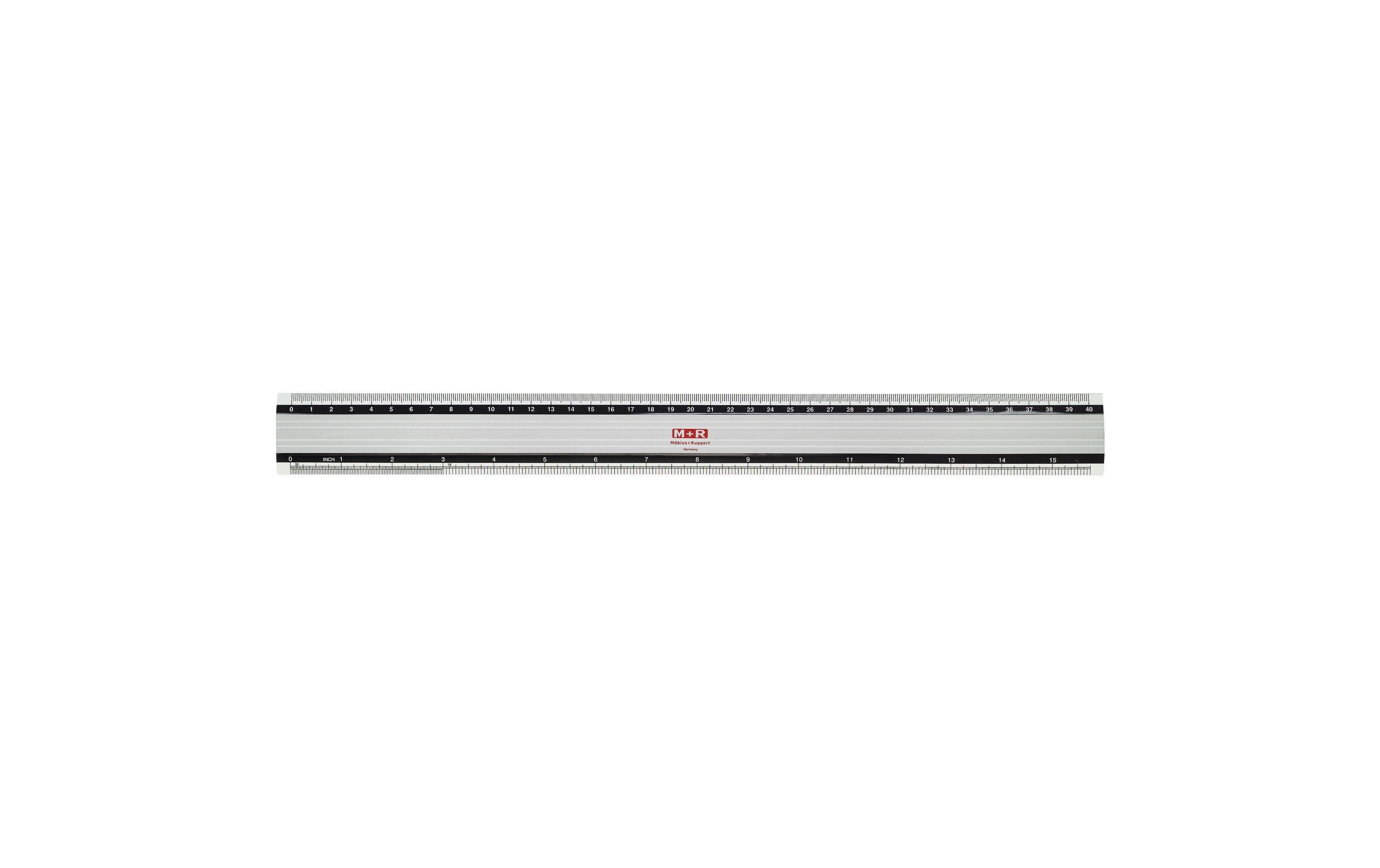 M+R Flachlineal Aluminium