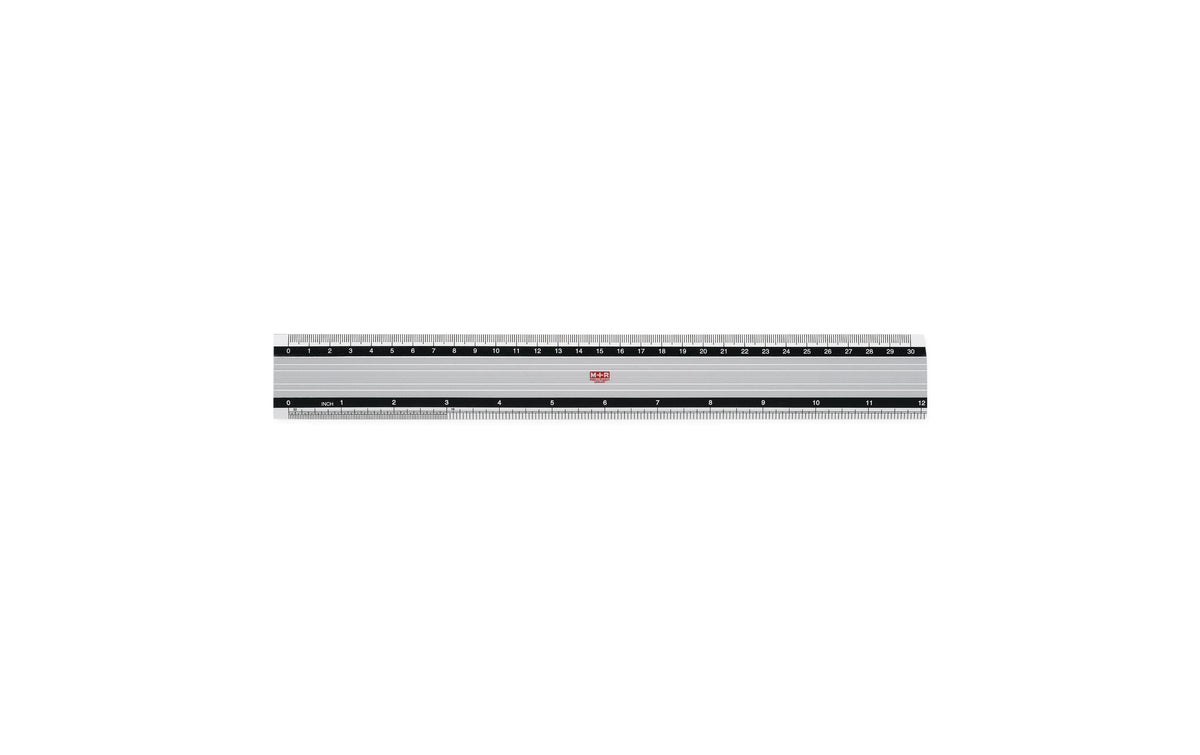 M+R Flachlineal Aluminium