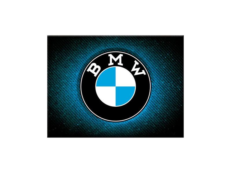 Nostalgic Art | Magnet BMW - Logo Blue Shine | 8x6 cm, 1 Stück