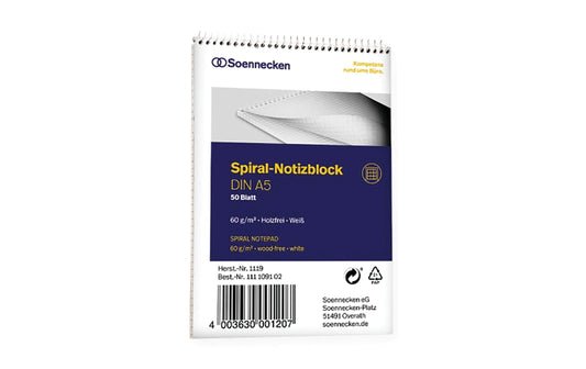 Soennecken, Spiralblock A5, 50 Blätter, kar